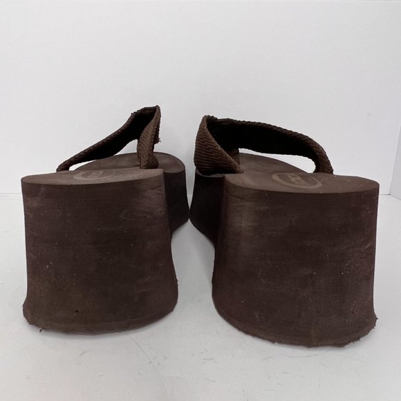 SODA Brown Platform Flip Flop Sandals Size 7,5 - Picture 2 of 9